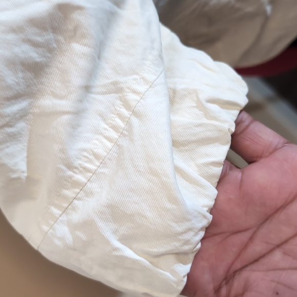 Emanuel Ungaro| White Blouse Puff Sleeve Crinkle Top - Picture 4 of 12